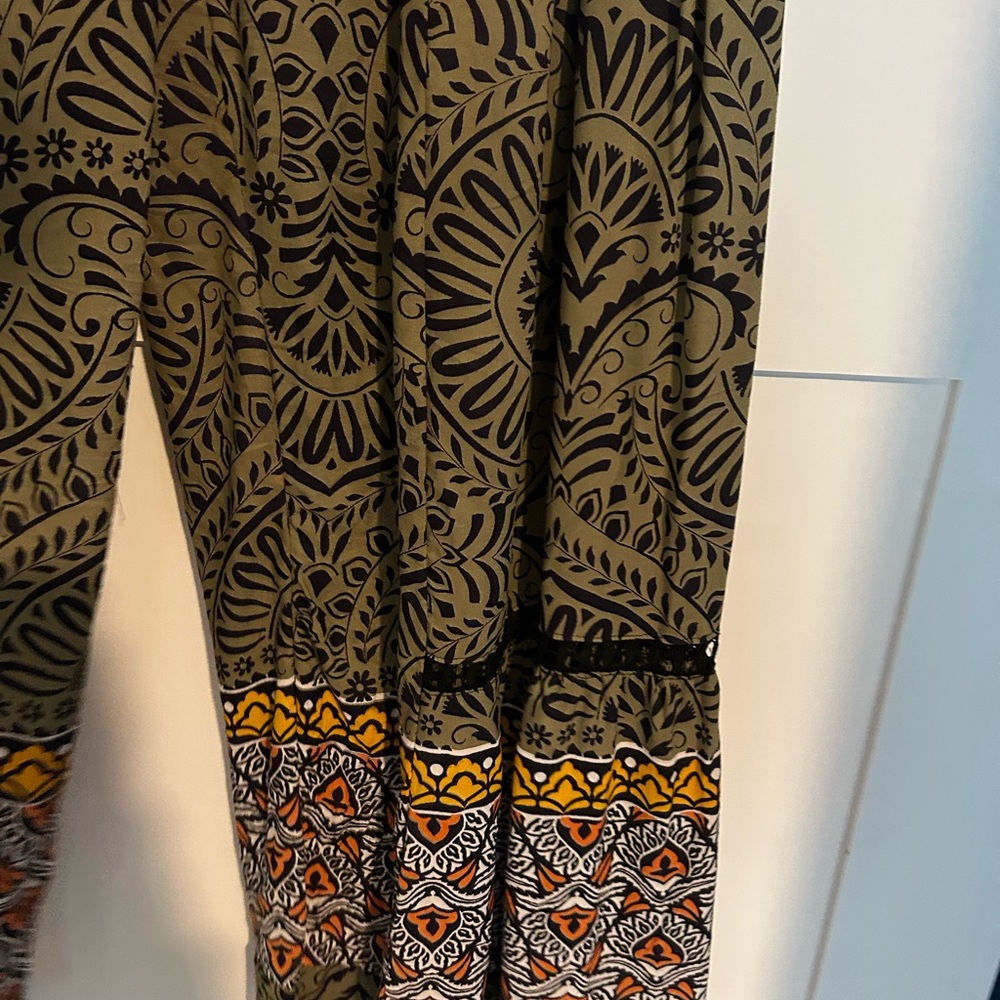 Angie Black and Tan Bohemian Jumpsuit - Picture 6 of 7